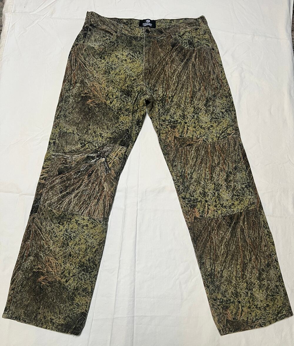 Mossy Oak Brush Camo Hunting Pants Mens 36x34 Cotton Realtree Style Outdoor